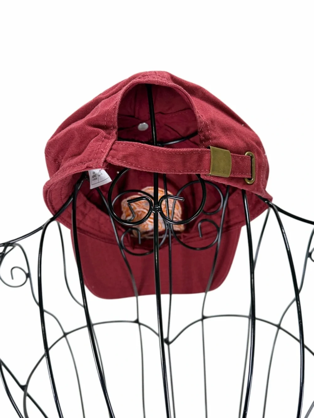Disney Dad Maroon Grumpy Seven Dwarfs Adjustable Cotton Hat with Brass Accent